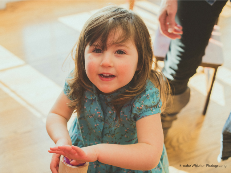 the author's daughter looking at the camera