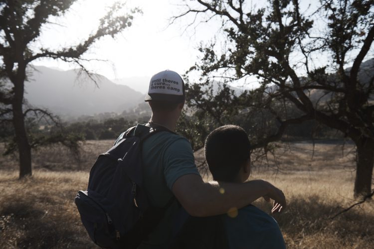 Scott Cohen and Chris at camp