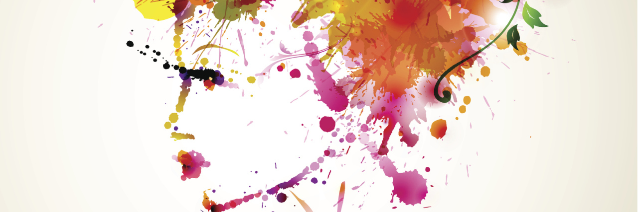 Coping Mechanisms for When Your Weight Fluctuates Because of Illness An illustration of a woman with a flowery hair style.