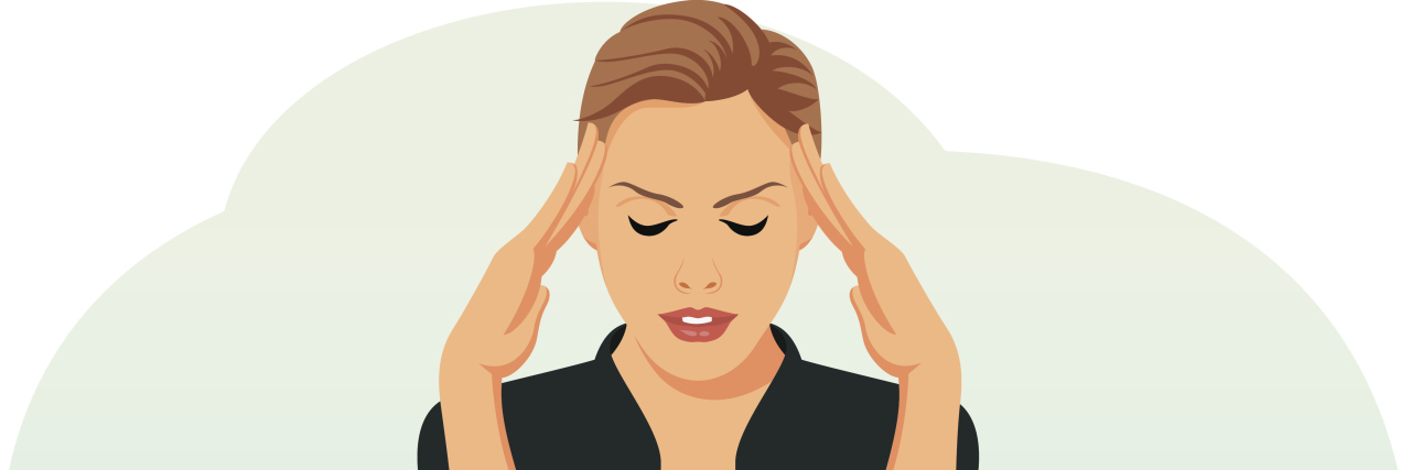 How Do I Explain My Pain to Doctors, Friends, Family? woman holding her head in pain