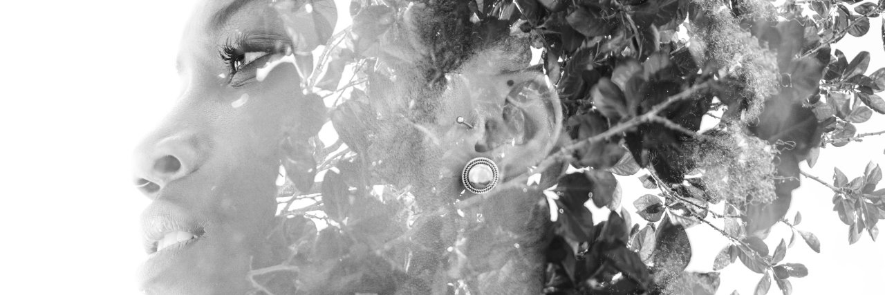 Ending the Shame Surrounding Epilepsy Double exposure portrait of girl combined with photograph of tree.