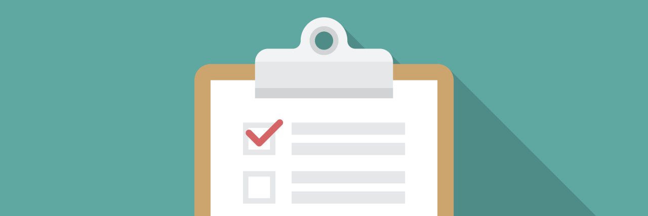 Using a Checklist to Keep Me Going With Relapsing Polychondritis graphic illustration of a checklist