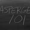 The words "Aspergers 101" on a blackboard in chalk