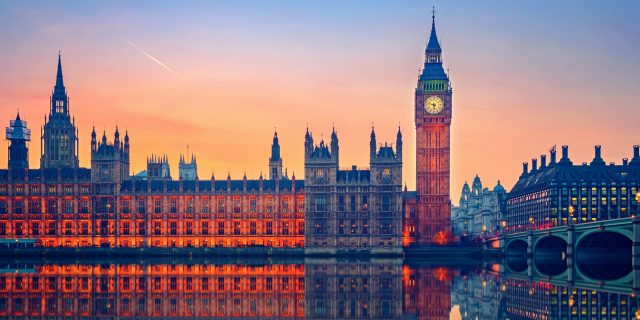 How Brexit Could Affect Disabled People in the U.K. Big Ben and Houses of parliament at dusk in London.