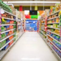 Abstract blur supermarket.