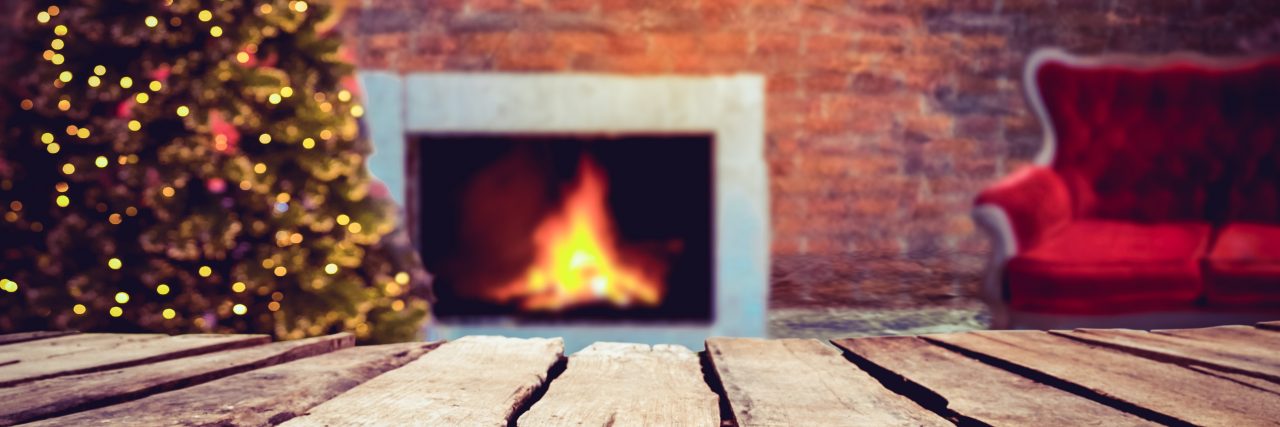 Why Staying Home for Christmas Is What's Best for My BPD Christmas and New year background