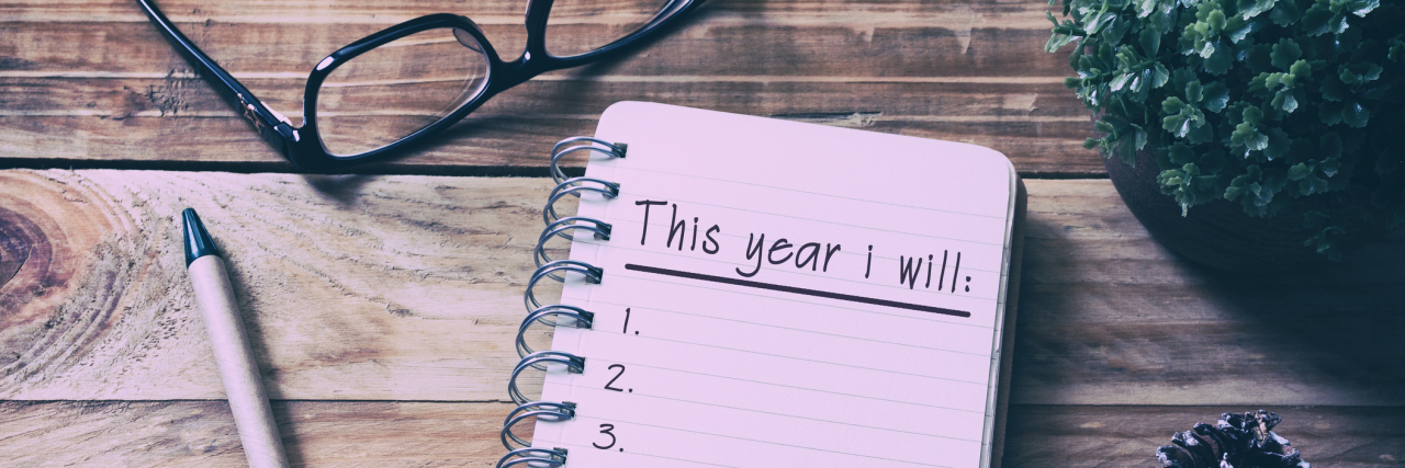 New Year's Resolutions for People With Congenital Heart Defects journal with a checklist of things to do this year