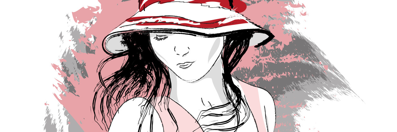 illustration of a woman in a hat