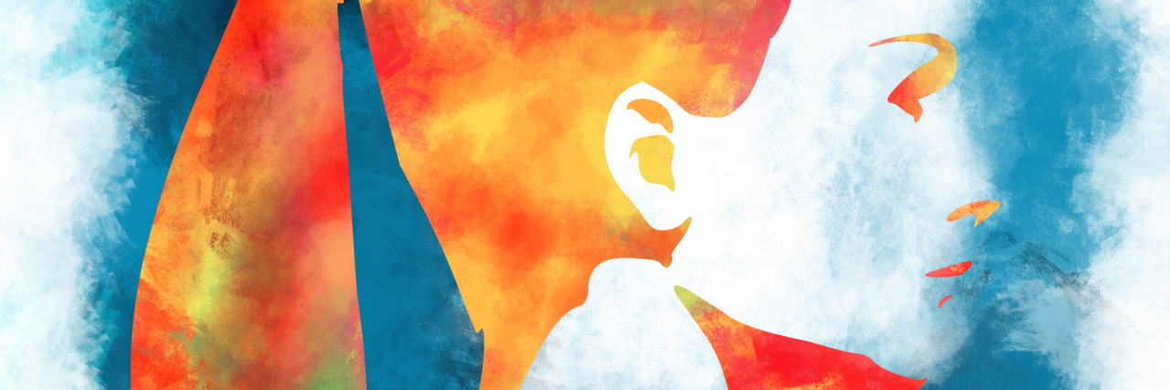 When Constant Chronic Pain Feels 'Normal' watercolor painting of a woman with a ponytail