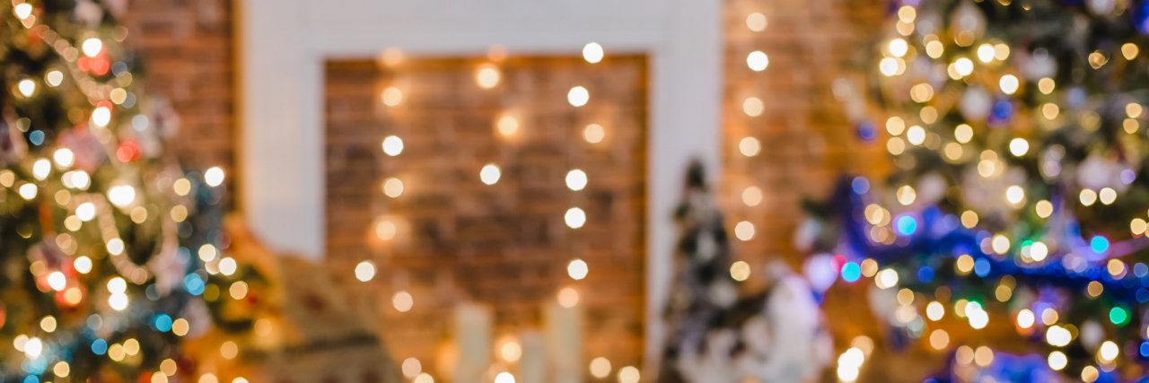 Surviving the Holidays as an Adult on the Autism Spectrum Christmas scene, blurry.