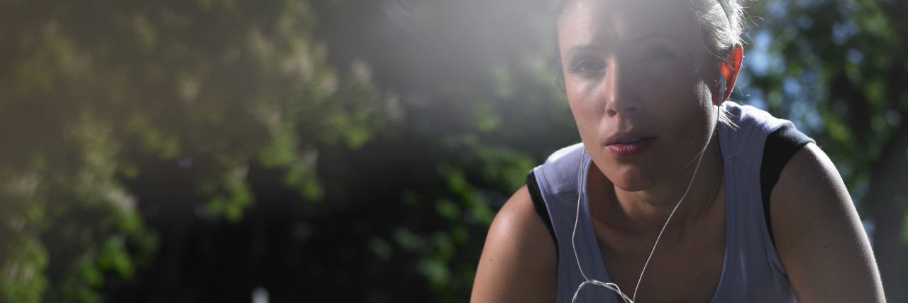 Not Being Able to Exercise With Hashimoto's Thyroiditis woman breathing heavily after a run