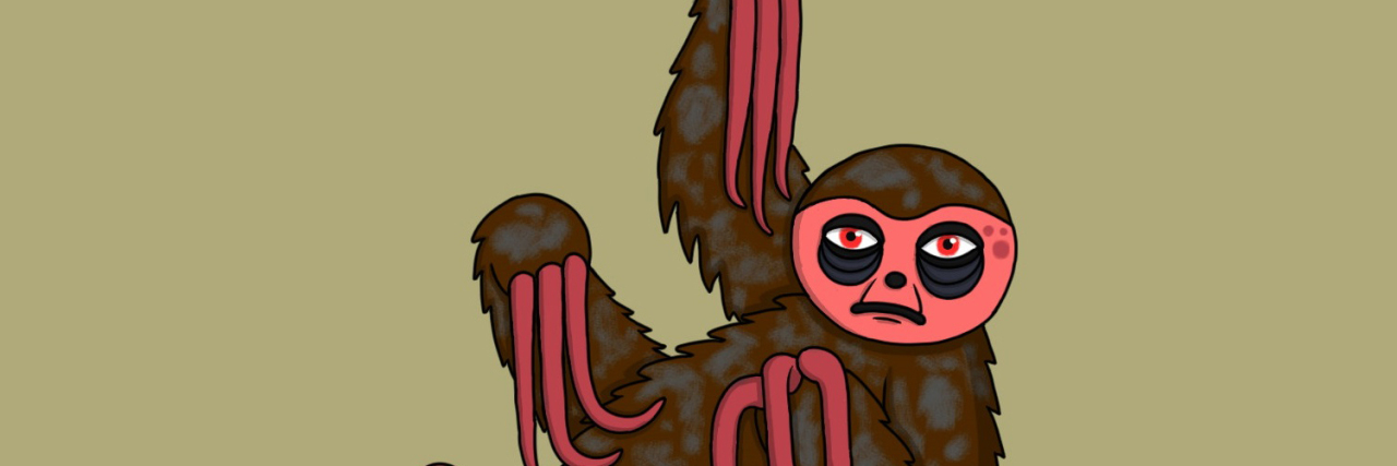 Drawing Sloth Monster to Represent Fibromyalgia