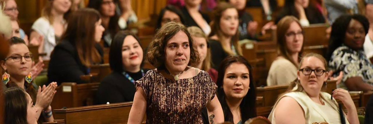 Not Being Left Behind as a Person With a Disability Mariah at Canadian Parliament.