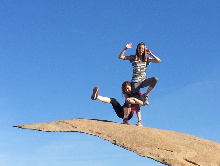 two girls on potato chip rock