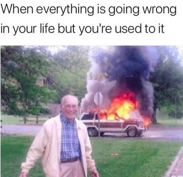 life falling apart meme