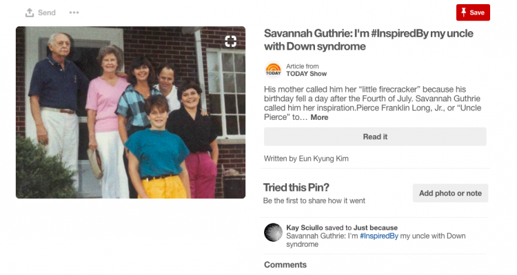 Savannah Guthrie with family and uncle with Down syndrome