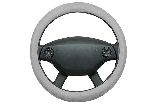 gray memory foam steering wheel cover