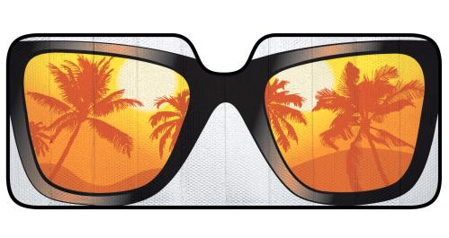 sun shade for windshield that looks like sunglasses