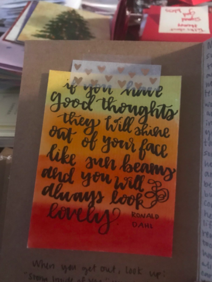 card with roald dahl quote