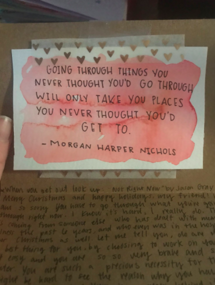 car with quote from morgon harper nichols