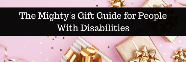 The Mighty's Gift Guide for People With Disabilities Photo Of Pink Background and Gold wrapped gifts