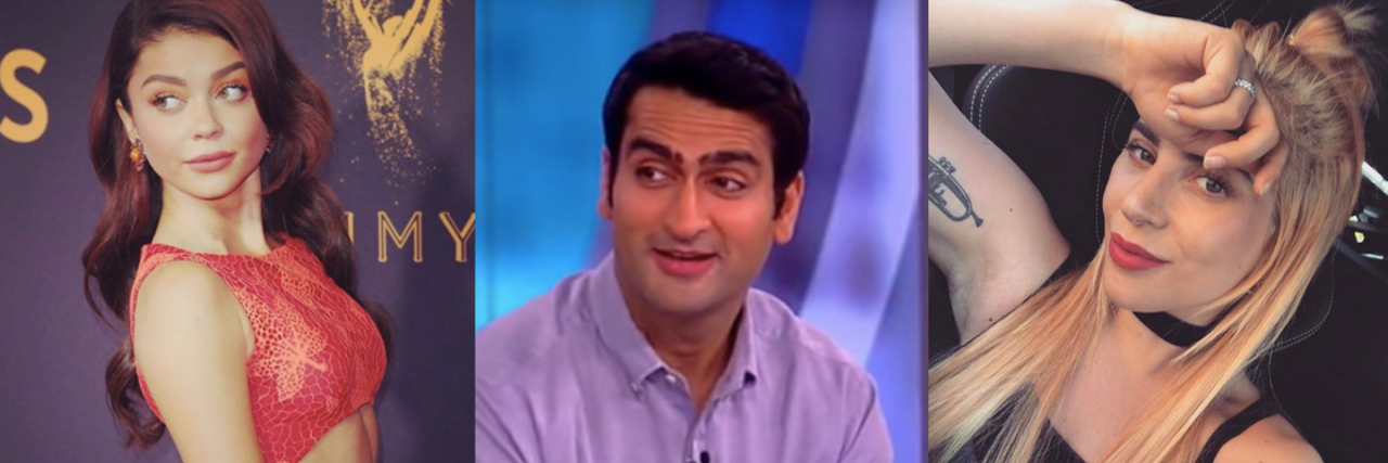 19 Celebrities Who Stood Up for Chronic Illness in 2017 sarah hyland, kumail nanjiani, and lady gaga
