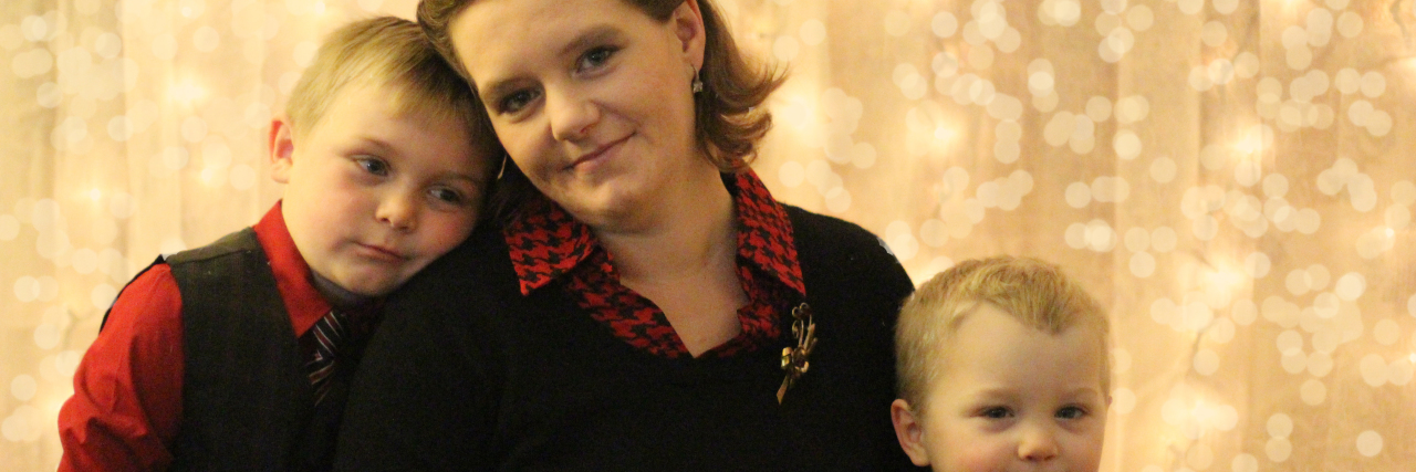 Honoring Late Mother With Ehlers-Danlos, Dysautonomia Diagnoses christmas photo of mother and two sons