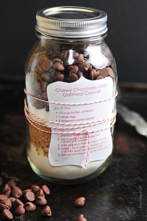 chocolate chip cookie in a jar