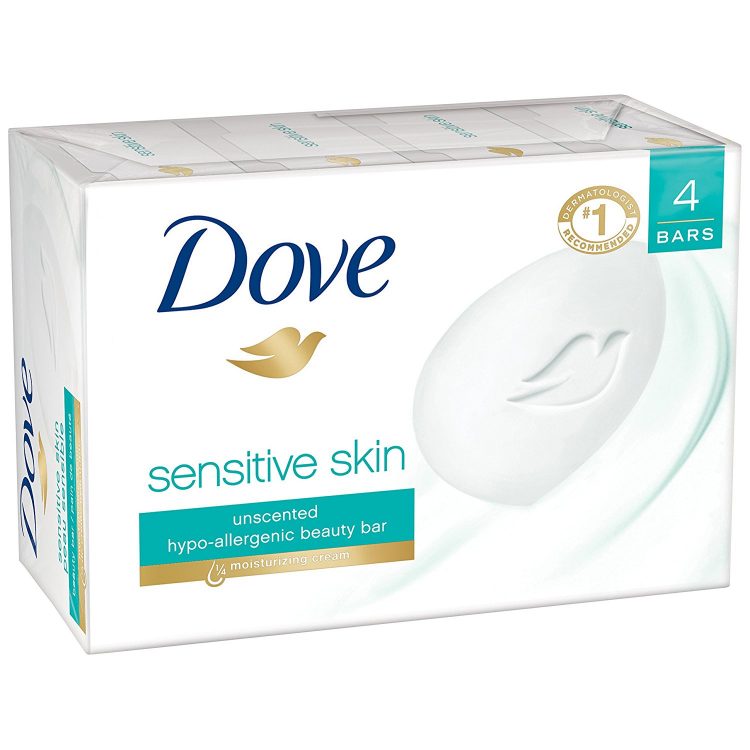 dove unscented soap for sensitive skin