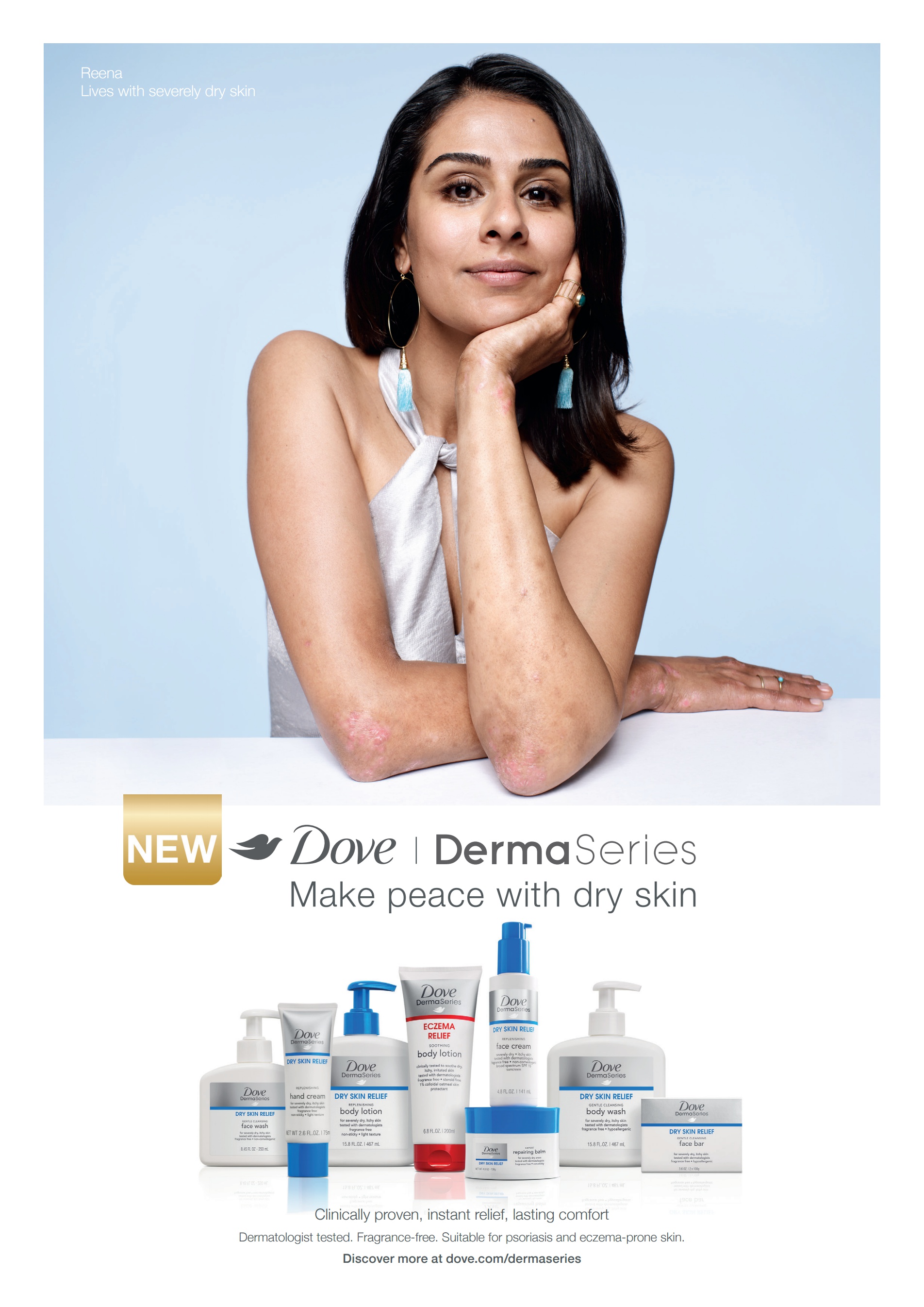 Reena from Dove DermaSeries campaign