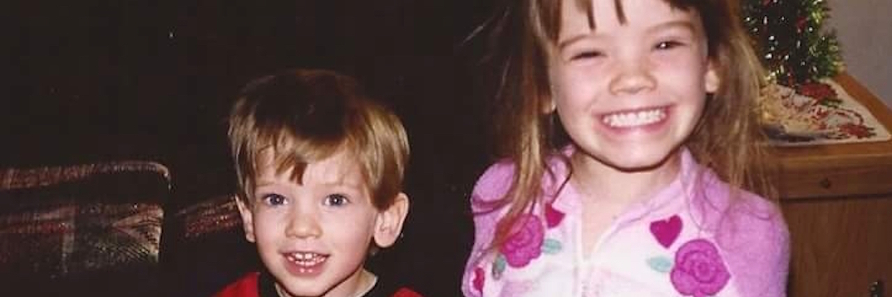What It Feels Like When a Sibling Is Murdered A young girl and boy in their PJs