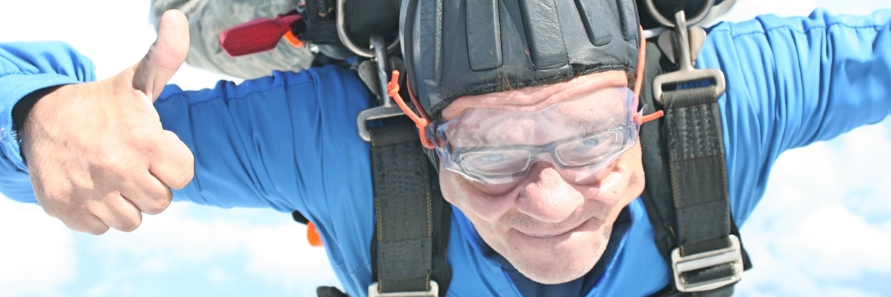 Life With Charcot-Marie-Tooth Disease Quentin Martin skydiving.