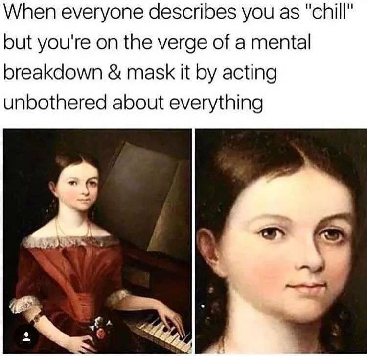 masking anxiety meme