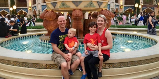 Shanna's family at Tokyo Disney Sea.