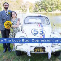 The author with his wife and Herbie the love bug