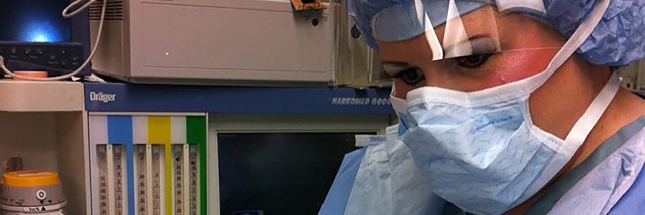The Good Autistic Anesthetist Anita preparing for surgery.