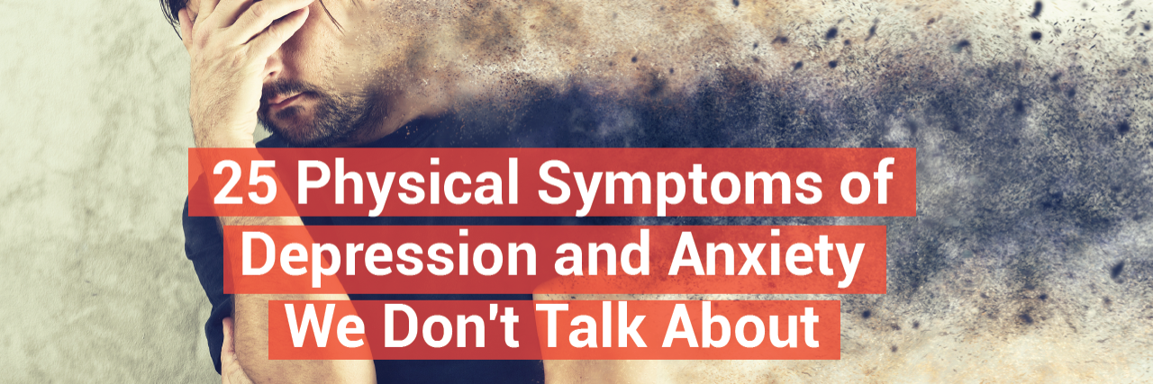 25 Physical Symptoms of Depression and Anxiety We Don't Talk About artistic photo of man in pain fading