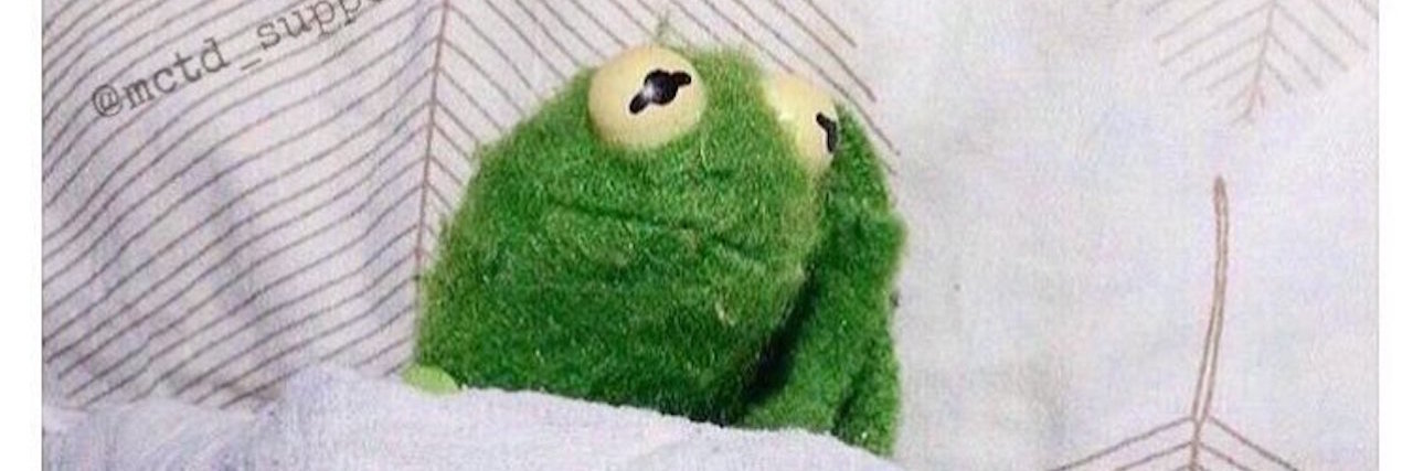 16 Memes That Describe What It's Like to Have Painsomnia kermit the frog sleeping