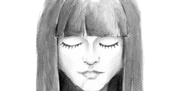 Cancer Taught Me That Self-Care Isn't Selfish, It's Essential Watercolor girl with closed eyes