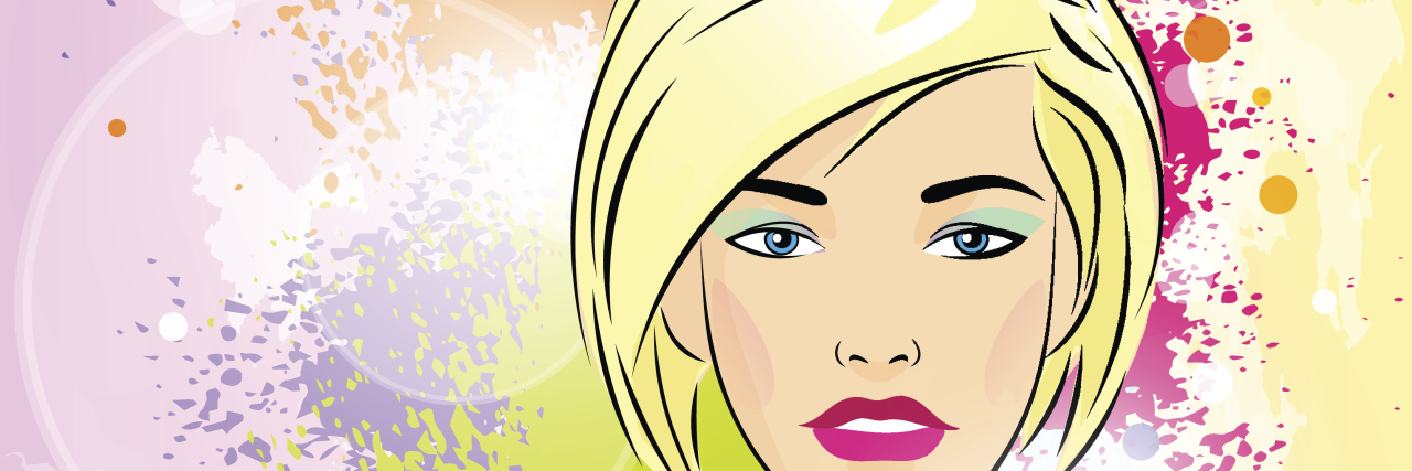 Cancer Survivors, Hope Is More Than Just Empty Sentimental Bullshit beautiful woman face colorful ink paint splash, young sketch girl