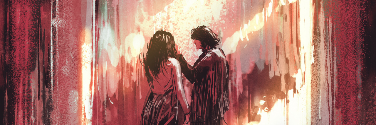 What No One Tells You About Loving Someone With Bipolar Disorder young couple in love outdoor,illustration,digital painting