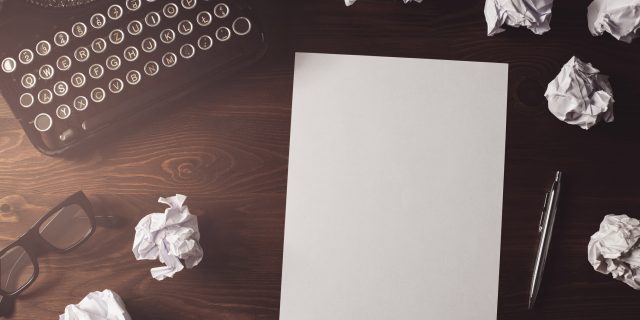 Hi There, Newly Diagnosed Chronic Illness Warrior A typewriter, pen, and paper.