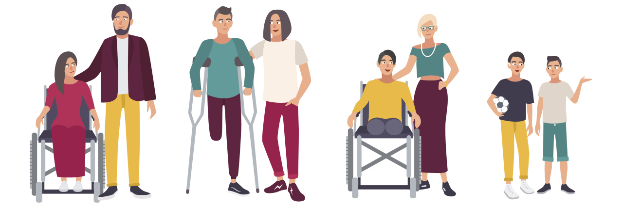 What International Day of Acceptance Means to Me Cartoon people with disabilities.