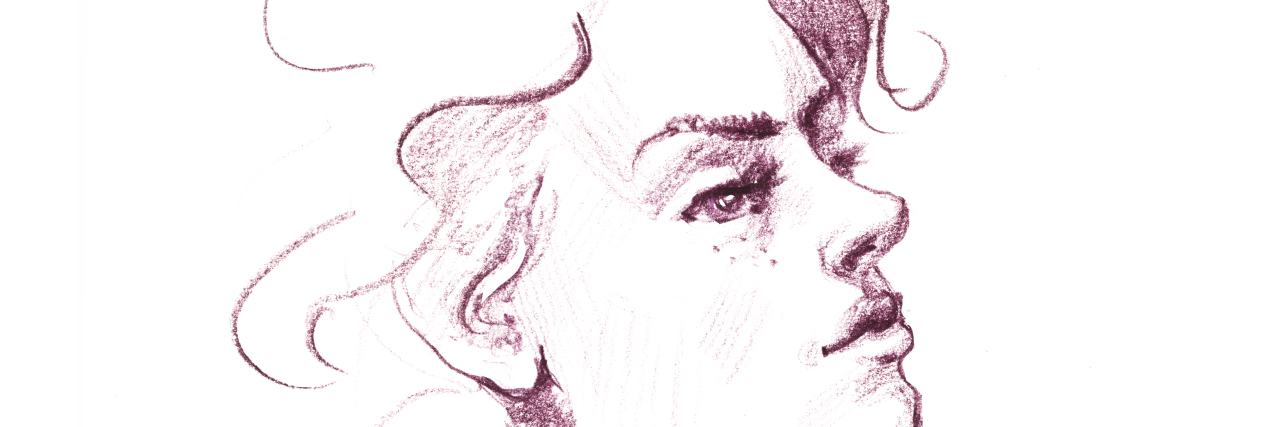How It Feels to Parent a Child With WAGR Syndrome hand drawn illustration woman . Freehand sketch. Female portrait