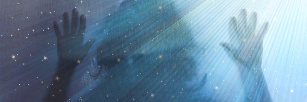 Starting Over After Hitting Rock Bottom With Lyme Disease silhouette of a woman with her hands up with light and stars in the background