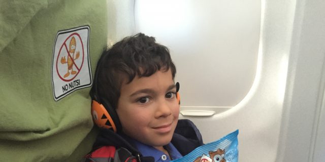 A Valentine's Day Thank You to JetBlue, From the Mom of a Child With a Peanut Allergy My peanut allergic son feeling happy and safe flying JetBlue Airways.