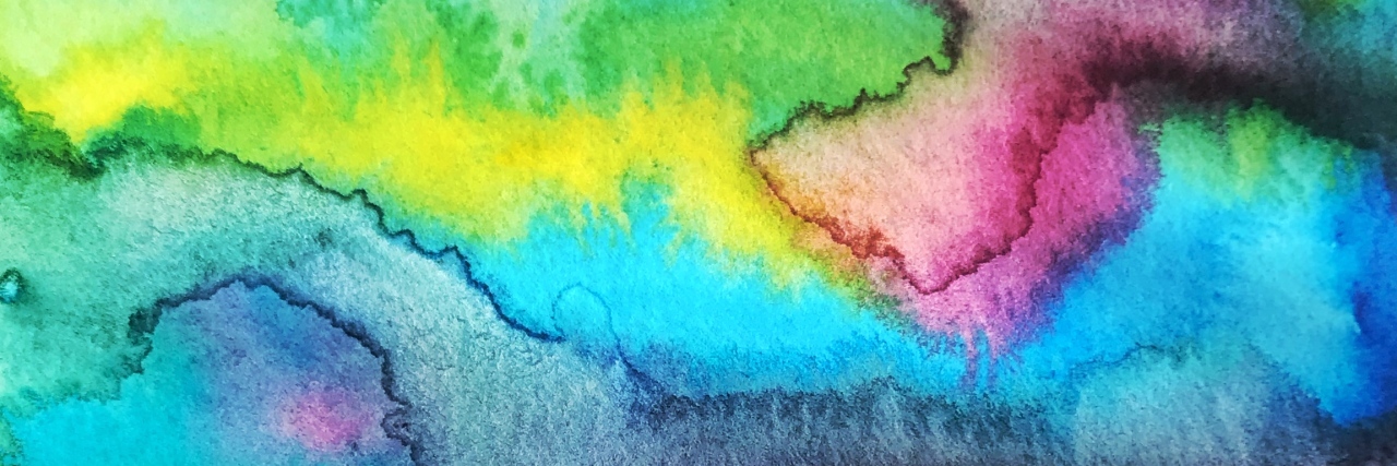 How I Compare Chronic Fatigue Syndrome and Depression With Art A canvas covered in bright, vibrant colors.