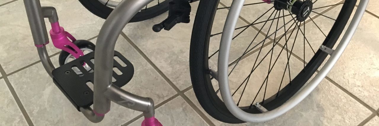 Fighting Medical Insurance Denials Sarah's new wheelchair! With just the right amount of pink.