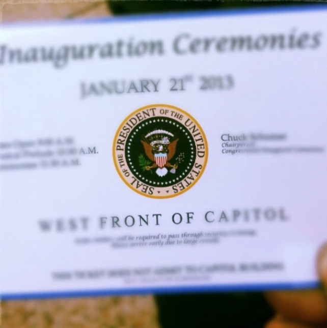 Toni Williams presidential inauguration photo