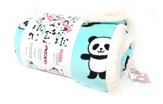 soft blanket with panda print